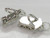 Sledge Toboggan sterling silver charm .925 Snow and Sledges charms alternate view