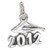 2012 Graduation Mortarboard strlng silver charm .925 x1 Graduate charms