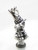 Gnome sitting on a Toadstool sterling silver charm .925 Gnomes alternate view