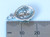 Easter Egg sterling silver 2D charm .925 Chocolate Eggs charms size example