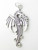 Dragon 2D sterling silver charm pendant .925 x 1 Dragons charms side view