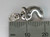 Fortune cookie sterling silver charm .925 Chinese Food charms side view
