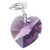 February Birthstone Crystal sterlng silver charm .925 x1 Birthstones