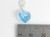 March Birthstone Crystal sterling silver charm .925 Birthstones side view