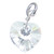 April Birthstone Crystal sterling silver charm .925 x 1 Birthstones