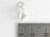 April Birthstone Crystal sterling silver charm .925 Birthstones size example