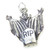 Dracula RIP sterling silver charm .925 Vampires charms