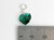 May Birthstone Crystal sterling silver charm .925 Birthstones detail