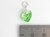 August Birthstone Crystal sterling silver charm .925 Birthstones side view