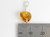 November Birthstone Crystal sterlng silver charm .925 Birthstones side view
