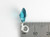 December Birthstone Crystal sterlng silver charm .925 Birthstones size example