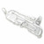 Trombone sterling silver large charm - pendant .925 x 1 Music charms