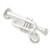 Trumpet sterling silver charm .925 x 1 Music and Band charms