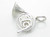 French Horn sterling silver charm .925 x 1 Musical Instruments charms side view