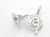 French Horn sterling silver charm .925 Musical Instruments charms alternate view