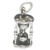Hour Glass Timer sterling silver charm .925 x 1 Egg Timers charms