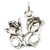 Tulips Flower sterling silver charm .925 Tulip flowers charms