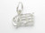 TINY Music Scale sterling silver charm .925 x 1 Musician charms additional view
