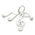 Music Notes sterling silver charm .925 Musician Charms A1