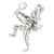 Tennis Angel sterling silver charm .925 x 1 Angels Protect charms