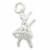 Ballerina sterling silver charm .925 x 1 Ballet Ballerinas charms -A55