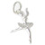Ballerina sterling silver charm .925 x 1 Ballerinas Ballet charms -A58