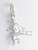 Witch on a broomstick SMALL sterling silver charm .925 Witches charms additional view