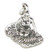 Genie on Magic Flying Carpet sterlng silver charm .925 Panto charms