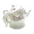 Mouse in a teapot sterling silver charm .925 Mice Teapots cute charms