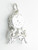 Mantel Clock sterling silver charm .925 Mantle Clocks charms side view