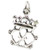 Celtic style sterling silver charm .925 Celts Celt charms