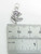 Rose flower 2D sterling silver charm .925 Roses flowers charms detail