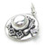 Ladies Hat sterling silver charm .925 x 1 Ladys Hats charms