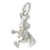 Rabbit sterling silver charm .925 x 1 Bunny Rabbits Hare Hares charms