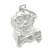 Clown with Spinning Bow Tie sterling silver charm .925 Clowns charms