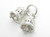 Pair of Bells sterling silver charm .925 Marriage Wedding Bell charms