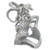 Capricorn large sterling silver pendant .925 Zodiacs Zodiac Goats