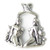 Gemini Twins sterling silver pendant .925 Zodiacs pendants