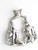 Gemini Twins sterling silver pendant .925 Zodiacs pendants side view