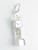 Grandfather Clock sterling silver charm .925 Grand Father Clocks additional view