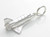 Space Shuttle opening sterling silver charm .925 Spacecraft charms side view