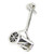 Lawn mower sterling silver charm .925 Push Lawnmower charms