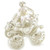 Cinderella Coach opening sterling silver charm .925 Carriage charms side view