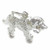 Dog with a movable bone sterling silver charm .925 x 1 Dogs charms