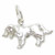 Dog sterling silver charm .925 x 1 Doggy Dogs charms