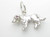Dog sterling silver charm .925 Doggy Dogs charms alternate view