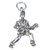 Guitar Player sterling silver charm .925 x 1 Guitarist Music charms