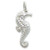 Seahorse sterling silver charm .925 x 1 Sea Horse Seahorses charms A1