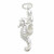 Mermaid riding on a seahorse sterling silver charm .925 x1 Mermaids Charms