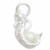 Mermaid with a pearl in her tail sterling silver charm .925 Mermaids